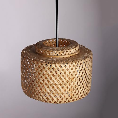 Image of Habere India-All the Cultures Fabricating India Hanging Lights for Living Room | Pendant Lampshade | Ceiling Lights for Hall | Ceiling Hanging Lamp (Small- Dia: 25x H: 27 cm)