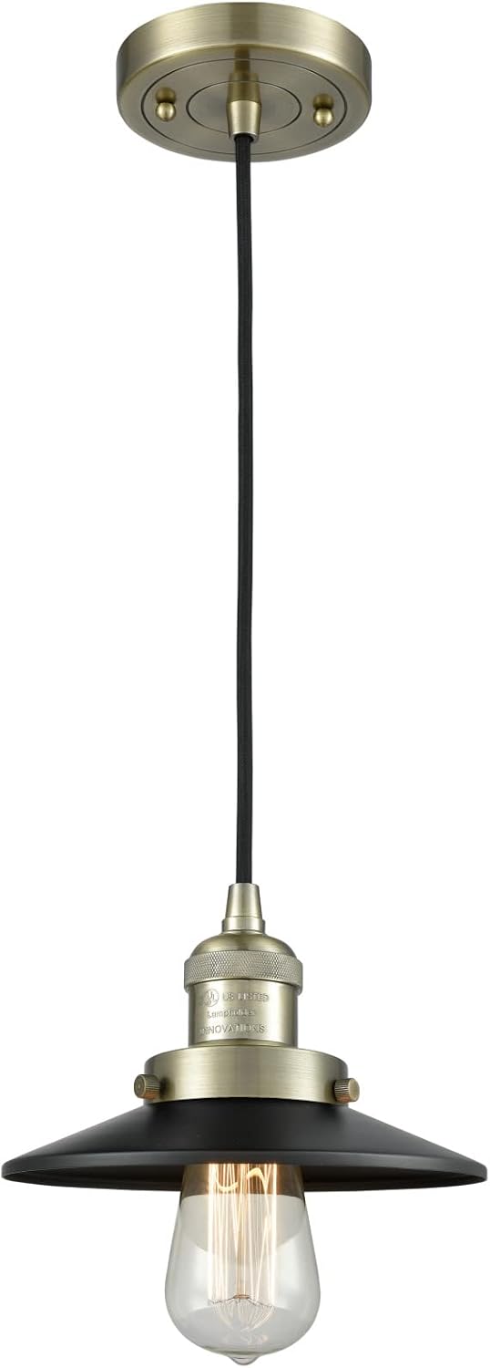 Innovations 201C-SN-M2 Franklin Restoration Mini Pendant, Railroad, Brushed Satin Nickel
