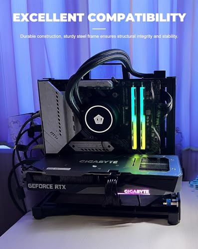 Banco de pruebas para PC ITX/ATX/MATX/EATX, chasis abierto para refrigeración por aire o líquida, soporte para motherboard, kit DIY miniatura 6