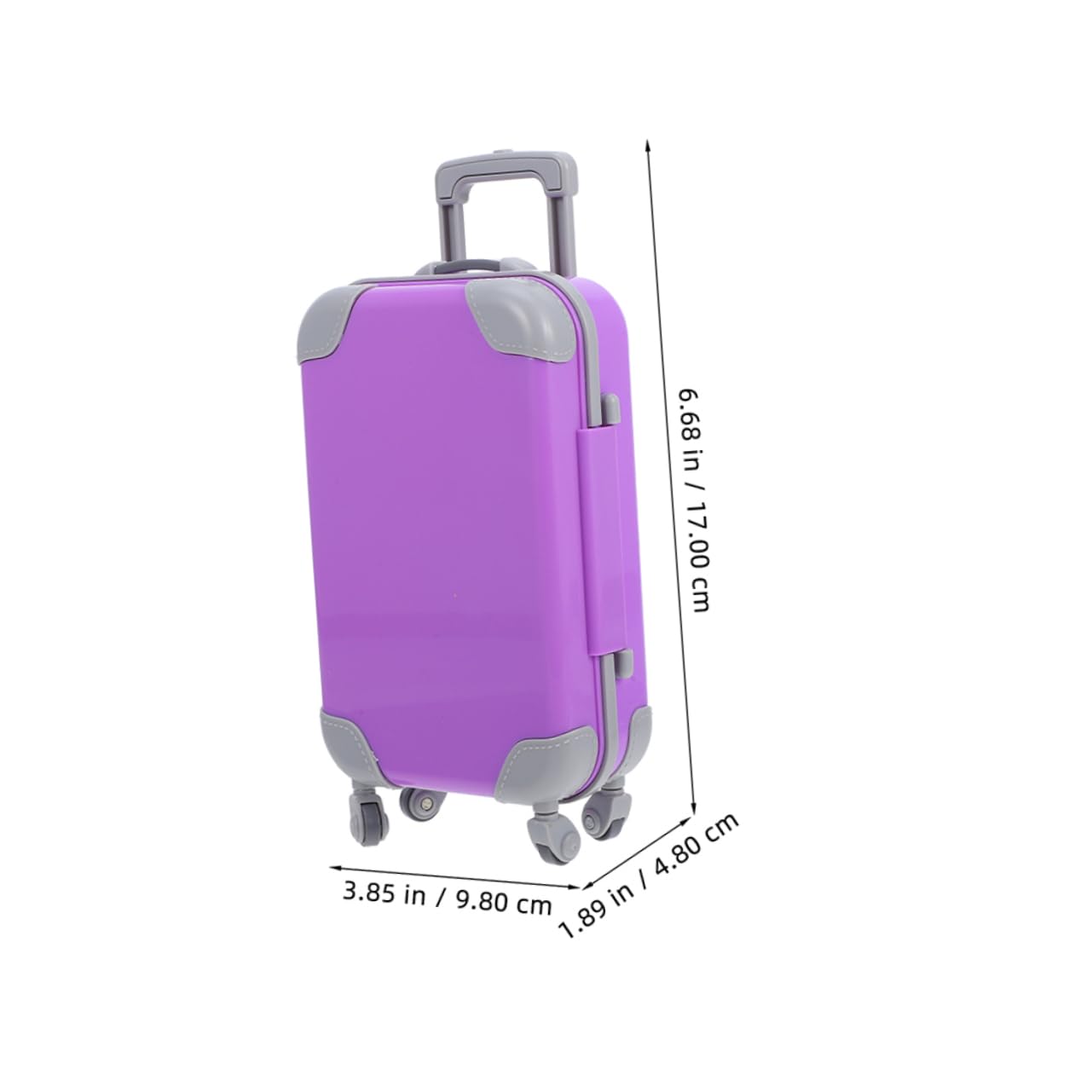 FOYTOKI 2pcs Miniature Dollhouse Suitcase Travel Luggage for Dolls Stylish Accessories and Light for Play and Decor