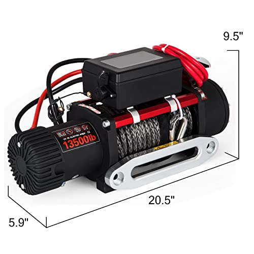 DOLUNTO 12V 6T Winch Eléctrico para ATV con Cuerda Sintética miniatura 2