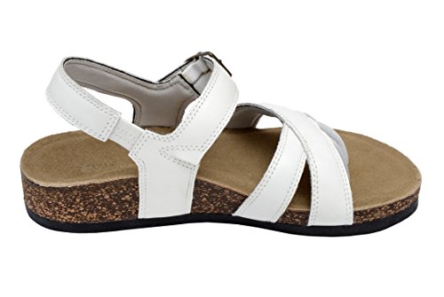 Wellrox Women's Santa Fee-Maddie White Casual Sandal 11