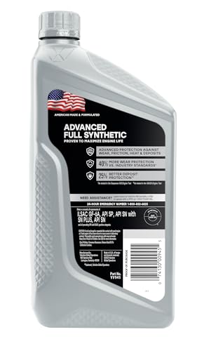 Image of Valvoline Advanced Full Synthetic SAE 20W-50 Motor Oil 1 QT
