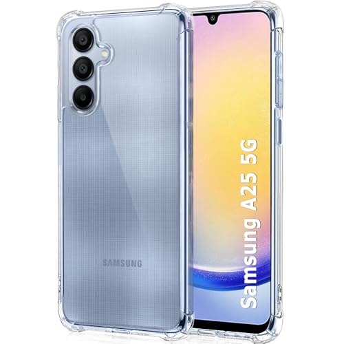Image of TheGiftKart Transparent Crystal Clear Back Cover Case for Samsung Galaxy A25 5G | Shockproof Soft TPU Case | Cushioned Edges for Ultimate Protection Back Cover Case (TPU, Transparent)