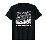Este diseño original cuenta con las palabras, HO Gauge Railroader, en una fuente audaz con un tren que corre a través de un caballete. Sea cual sea la escala o calibre que utilices, este es el gráfico ideal para llevar en eventos y espectáculos de tren. Comprueba nuestra marca para ver otros calibres, Z, N, OO
