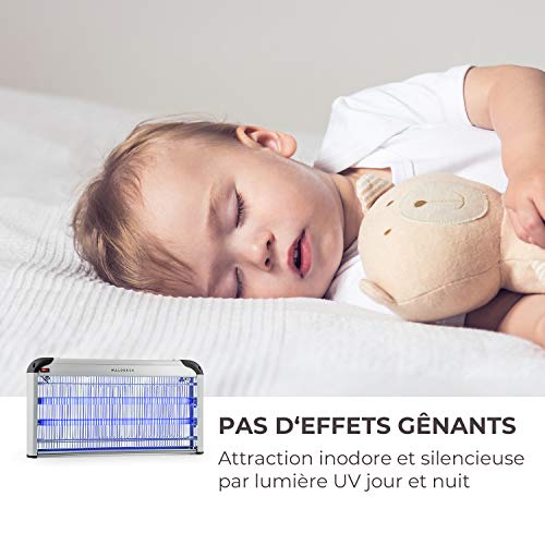 Waldbeck Mosquito Ex 6000 Désinsectiseur électrique 43 W lumière UV 200 m² Gris Waldbeck Mosquito Ex 6000 Désinsectiseur électrique 43 W lumière UV 200 m² Gris