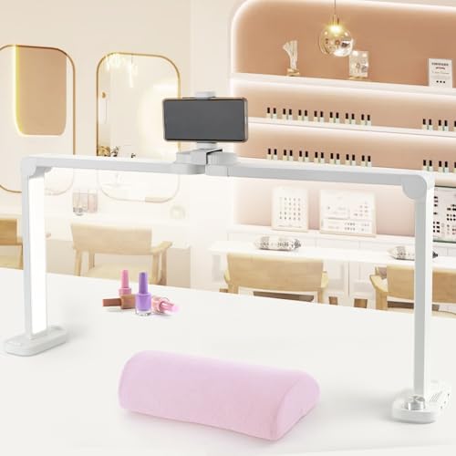 EBANKU Lâmpada Nail Tech para mesa, dobrável branca grande