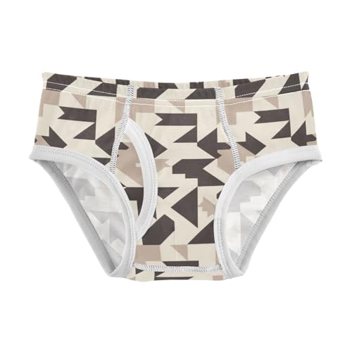 KLL Houndstooth Black and White Boys Toddler Cotton Briefs Underwear Cute Children Panties