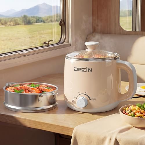 Dezin 1.6L Electric Pot with Steamer, Stainless Steel Pot with Dual Power - image 7