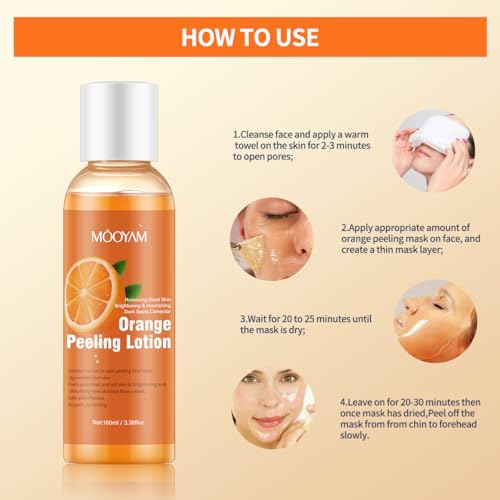 Facial Masks Peel Off Face Mask Vitamin C Peel Off Gel Facial Mask Brightening Peel Off Mask for Face & Body Deep Pore Cleansing Mask, Blackhead Remover Mask Exfoliating Mask Beauty Skin Care Gift