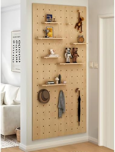 Modular Pegboard Organizer Kit - Customizable Wall-Mounted Storage Solution for Home, Office & Bedroom - Versatile Display Panel with Accessories (Green, 60x120cm)