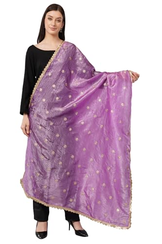 Crush Dupatta on Art Silk, Lightweight Shawl, Scarf, Wrap
