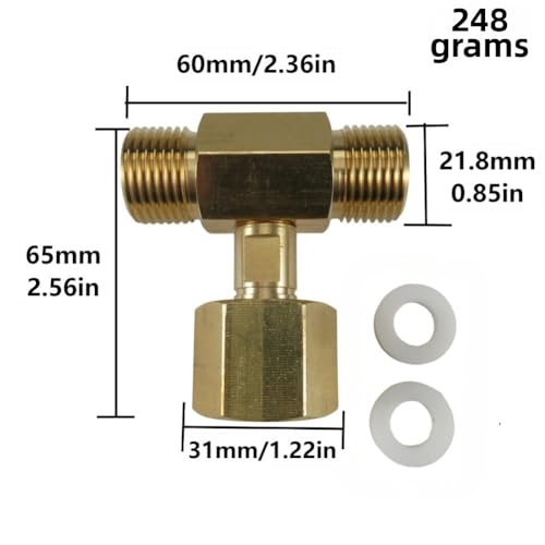Adaptateur CO2 triple filetages pour machine à bière et eau pétillante - 5