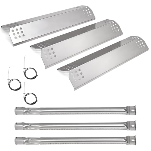 Hiorucet Grill Replacement Parts for Kitchen Aid Grill Models 720-0787D, 720-0953, 730-0953, 720-0953A, Stainless Steel Heat Plates and Grill Burners for Kitchen Aid 720-0787D