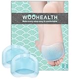 WOOHEALTH Metatarsal Pads for Women, 2 Pairs Ball of Foot Cushions Pads for Morton's Neuroma, Metatarsalgia & Forefoot Pain Relief for Men & Women (Blue)