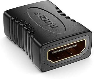 deleyCON HDMI Coupling Adapter Interconnects - HDMI (Type A) Jack to HDMI (Type A) Jack - HDR ARC 3D 4K 2160p Full HD 1080p Beamer LCD LED Plasma TV Monitor