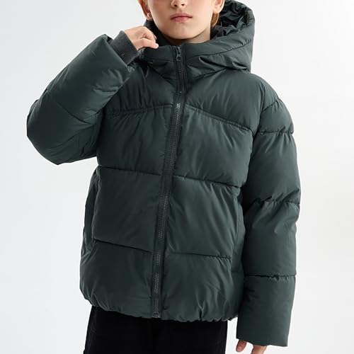 BILIKEYU Boys Girls Puffer Jacket Zip up Lightweight Thicken Warm Winter Hooded Outerwear Coats for Kid 1 to 104