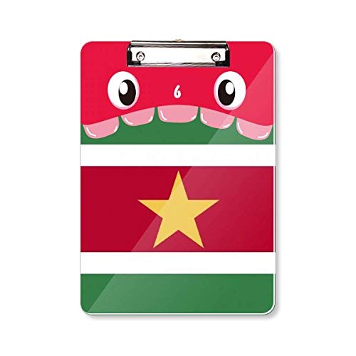 Porte-bloc Suriname format A4 avec le drapeau national d'Amérique du Sud pour bureau