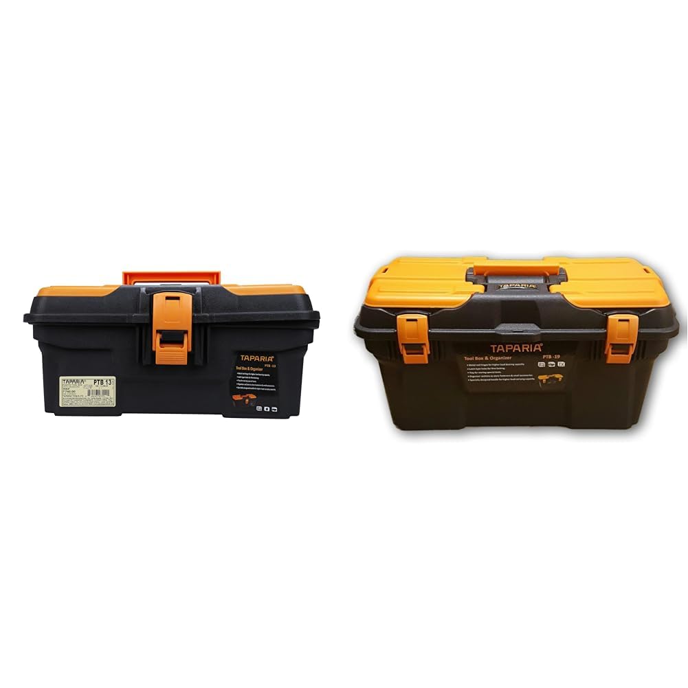 Taparia PTB13 Compact Plastic Tool Box with Organizer (Orange and Black) (B082FKQ2CS) Amazon Price History, Amazon Price Tracker