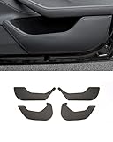 Car Door Anti Kick Pad，Model 3 Leather Fabric D oor Panel Protectors Compatible with Tesla Model 3 Highland Interior Accessories (Set of 4) (Model 3 Highland Door Panel Protector)