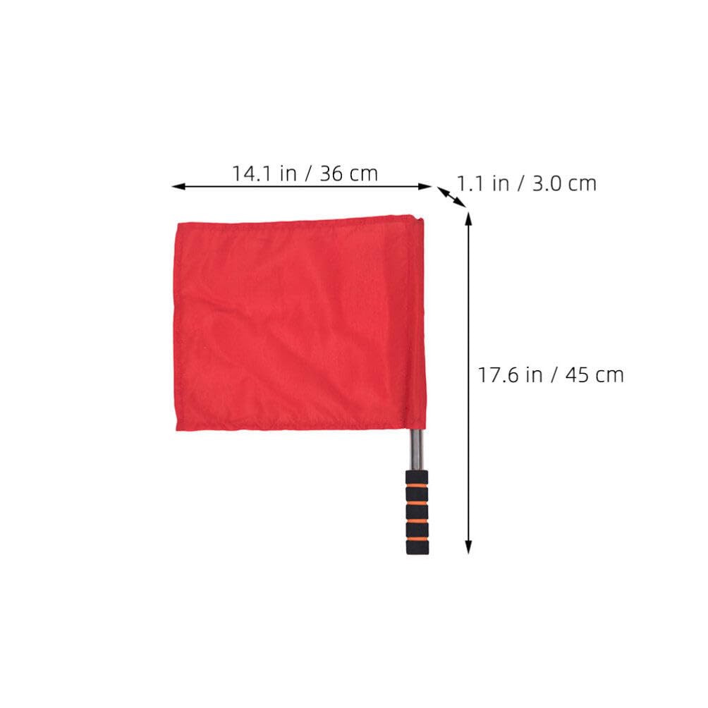 Happyyami Drapeaux D'arbitre de Compétition Poignée Confortable et Légère en Polyester-coton 8pcs pour Entraînement Terrain de Sport