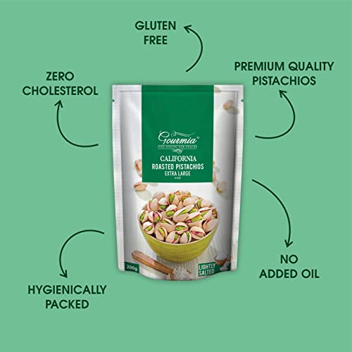 Image of Gourmia Roasted Pistachios California Lighty Salted 200g (Pack of 3)