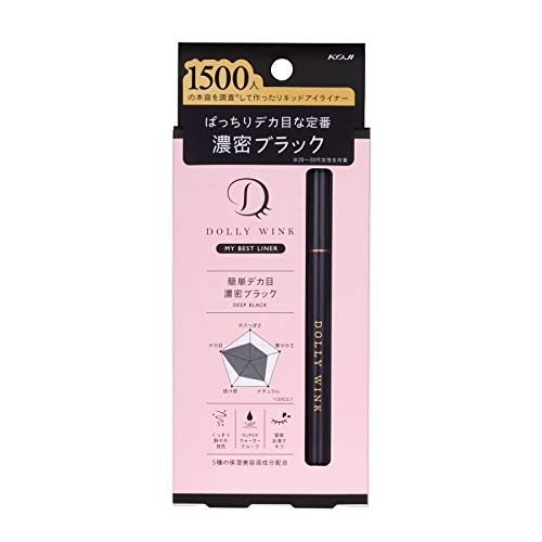 Koji Dolly Wink My Best Liner Eyeliner, Deep Black
