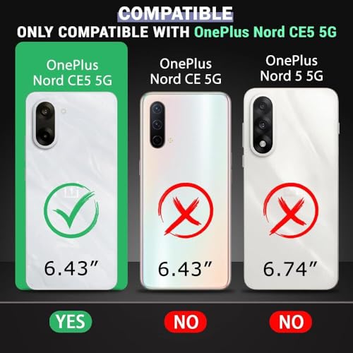 Image of AIBEX Compatible for OnePlus Nord CE 5 5G Mobile Back Case Cover, Crystal-Clear Shockproof Bumper with Camera Guard | 360 Hybrid Protection (TPU+PC) | Anti-Yellow, Slim Transparent - Black