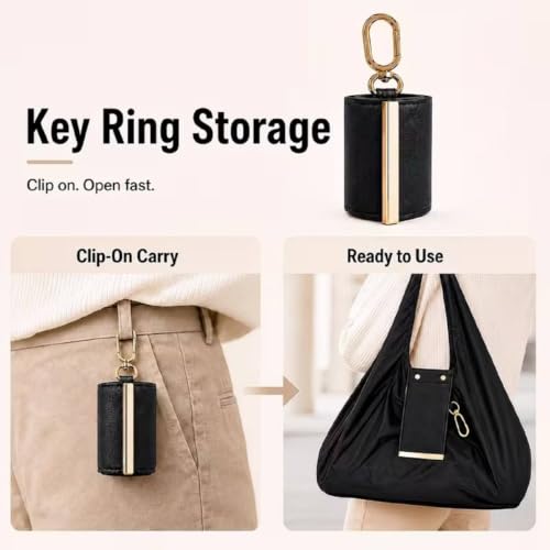 Image of Foldable Reusable Shopping Bag with Portable Storage Pouch, Large Capacity Lightweight Eco-Friendly Grocery Tote Bag for Travel, Daily Shopping & Everyday Use