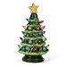 Ceramic Christmas Tree - Tabletop Christmas Tree with Lights - (6.75" Small Green Christmas Tree/Multicolored Lights) - Lighted Vintage Ceramic Tree