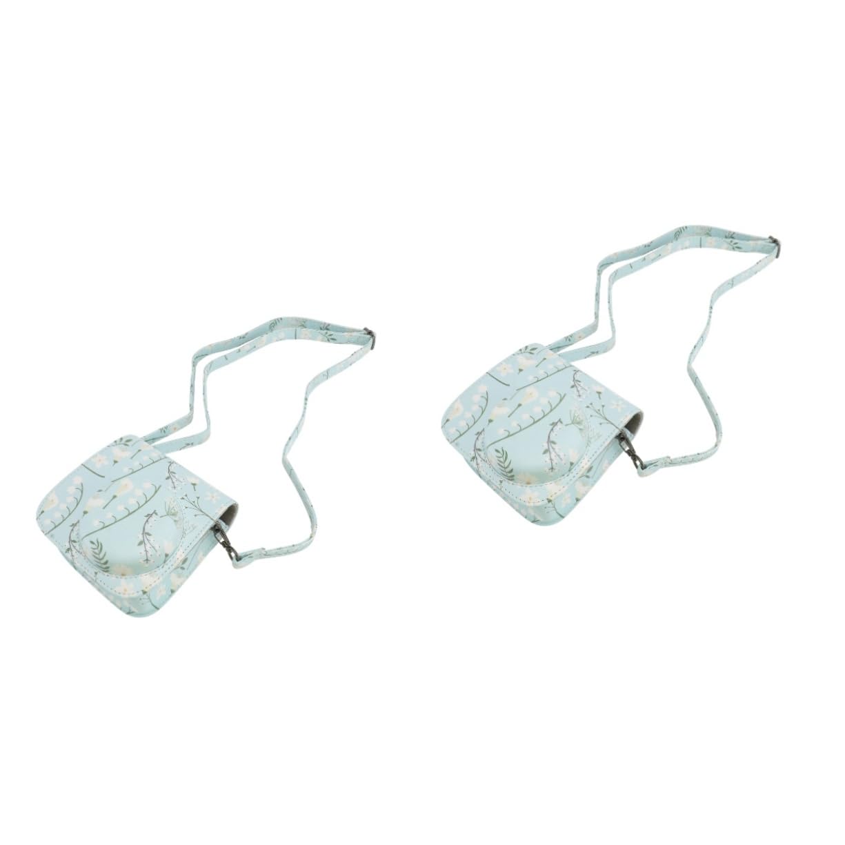 Hemobllo 2pezzi Borsa Protettiva Pu Per Fotocamera Istantanea Mini Con Design Fiore Stile Elegante e Pratico Con Tracolla