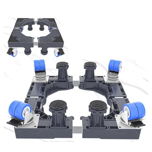 WXJHNYBS Soporte Lavadora 4 Ruedas para Mover Base De Refrigerador Ajustable Acero Inoxidable Base Ajustable para Refrigerador Secadora,8patas-4ruedas