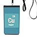 Cu Copper Checal Element Science Phone Wallet Purse Hanging Mobile Pouch Black Pocket