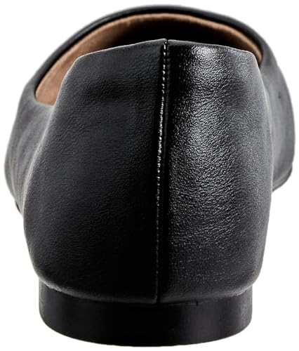 Amazon Essentials MAY-BLK-8.5 B US Women'S Pointed-Toe Ballet Flat, Black Faux Leather thumb #2