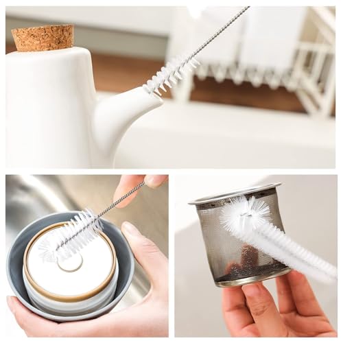 Reinigungsset Bürste, Premium Pfeifenreiniger Bürste zur Mühelosen Reinigung von Schwer Erreichbaren Bereichen in Wasserrohren, Flaschen, Ausgüssen, Aquarien und Mehr