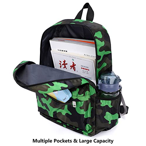Kids School Backpacks for Boys Girls Elementary Kindergarten Camo School Bags Bookbags for Primary Preschool (Camouflage Green, Large)3