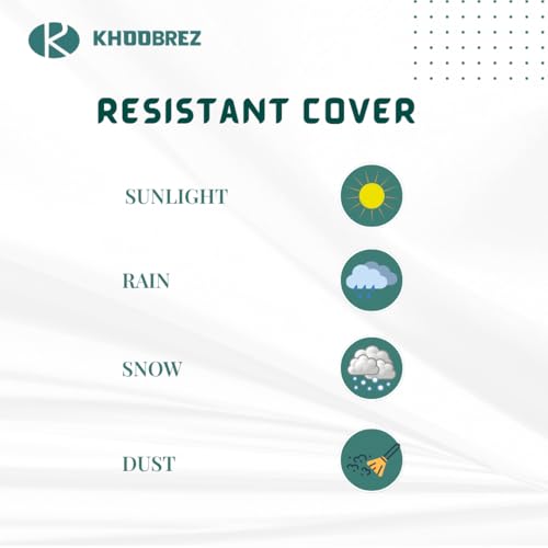 Image of KHOOBREZ Water-Resistant Treadmill Cover | Heavy-Duty Indoor & Outdoor Fitness Equipment Cover | Dustproof, UV & Scratch Resistant | Fits Treadmills up to 60 x 30 x 50 Inches | Black