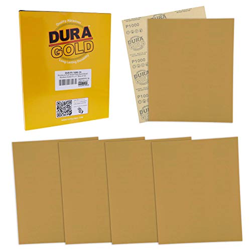 Papier abrasif de qualité supérieure Dura-Gold grain 1000 finition dorée