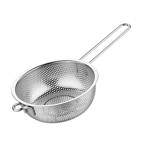 TOPBATHY Küchensieb: Edelstahl-Sieb, Siebkorb, Netzsieb mit einem Griff für frittierte Lebensmittel, Gemüse, Obst (22,7 cm)
