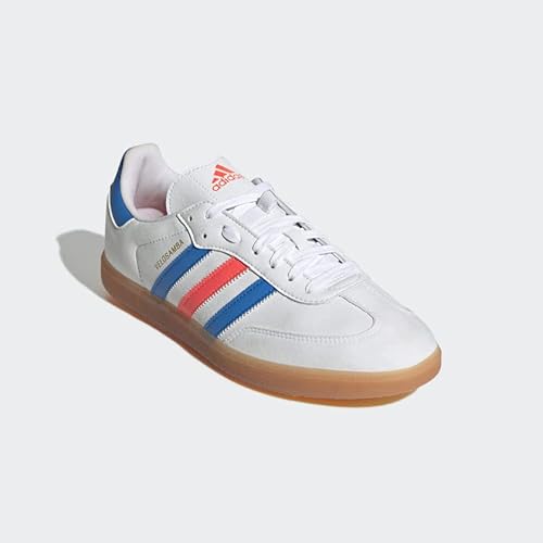 adidas Tênis masculino de ciclismo vegano Velosamba, Branco nuvem, azul, rush/turbo, 3