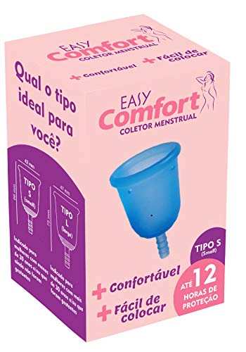 Kit Combo 2 Coletores Menstrual Easy Comfort - Copo Coletor Menstrual Tamanho S Small Pequeno + L La