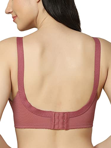 Image of Triumph International Doreen Bra For Women Non Wired Non Padded Wireless Bra Full Coverage Raschel Lace Lingerie Classic High Center Bridge Support Wide Straps Big Cup Bra for Larger Busts Pack Of 1