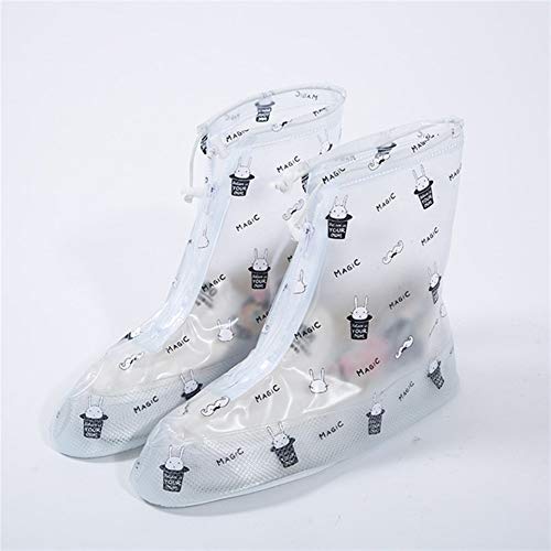 LiuliuBull W Ueberziehsch Einweg Regen Überschuhe wasserdichte Flache Stiefeletten Abdeckung Schuhe Stiefel Schuhe Taschen Dickere Anti-Rutsch-Regen-Aufladungen (Color : Rabbit, Size : 27cm 36 37)