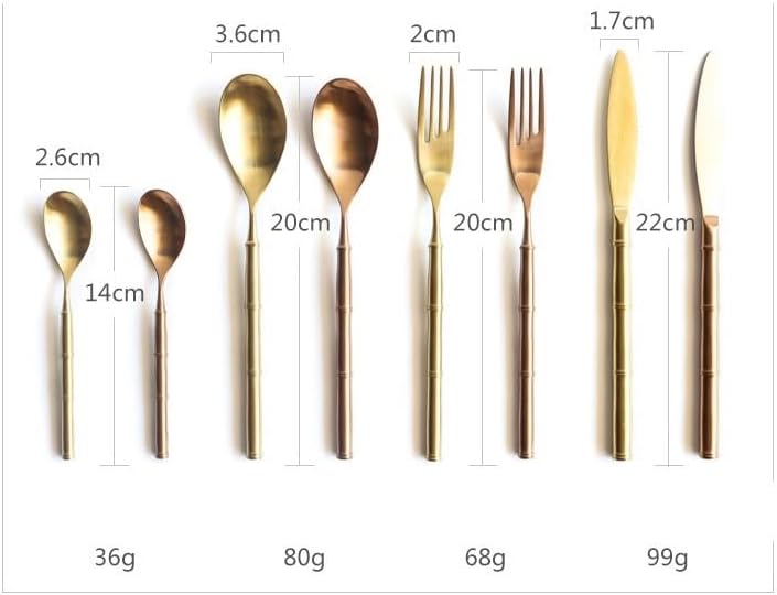 Silverware Flatware Cutlery Set, 4/16/24/32/40/48 Pieces 304 Stainless Steel Gold Main Meal Knives, Forks, Spoons, Tea Spoons, Various Matching Hotel Restaurants, Gold 24,Gold-40 Pieces for 10