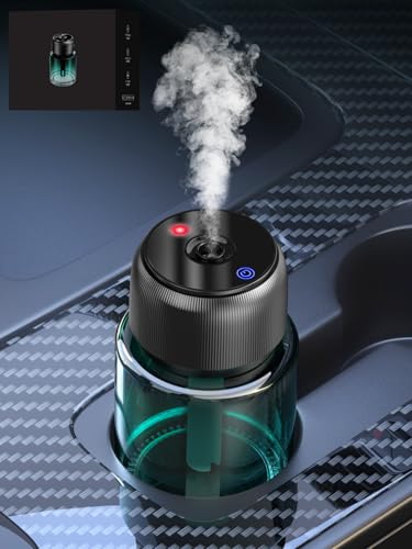 160ml Ambientador De Coche Difusor De Aromas Con Fragancia, Larga Duración 9–12 Meses, Encendido Automático, Batería Recargable, Luz Estrellada, Nebulizador Ultrasónico, 3 Modos, BJ 047 (Océano)
