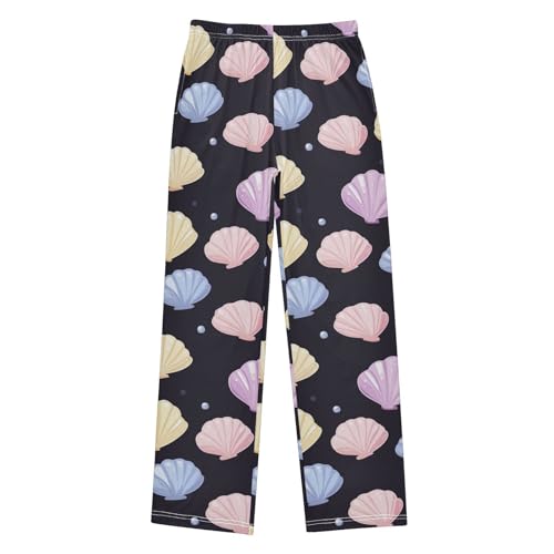 Pajama Bottoms, Pajamas Long Pant Bright Sea Shells Lounge Wear Casual Sleep Pants Soft Pjs Sleepwear