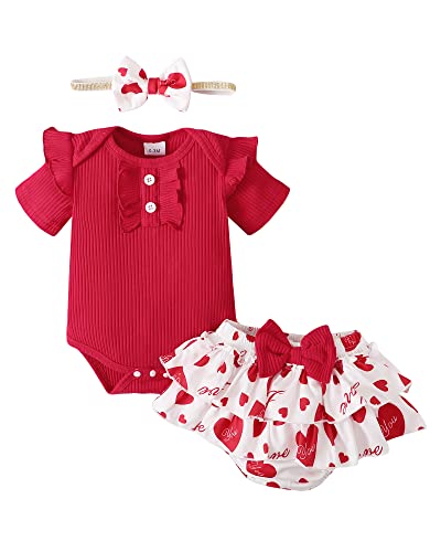 Image of Mioglrie Newborn Infant Baby Girl Clothes Romper Shorts Set Floral Summer Outfits Cute Baby Clothes Girl