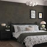 JSEVEM 31"×157" Extra Thick Wide Dark Brown Tan Charcoal Grey Rusty Concrete Wallpaper Peel and Stick Metallic Concrete Contact Paper Vinyl Matte Stickers for Bedroom Bathroom Living Room Office Walls