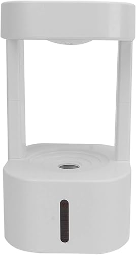 Humidificadores, enchufe USB, cartucho de aromaterapia integrado, gotas de agua, humidificador de aire para dormitorio (luz blanca)