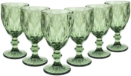 LYOR - Conjunto 6 Taças de Vidro para Água 325ml - Cor Verde - Li...